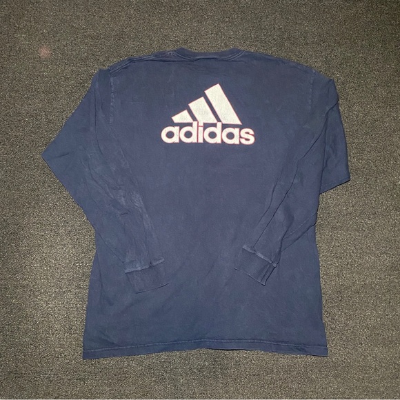 vintage Adidas spell out long sleeve shirt size 2xl - Picture 2 of 7